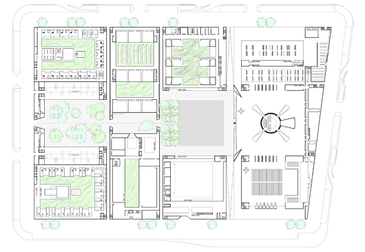 coptic center st. mark's competition, first floor plan